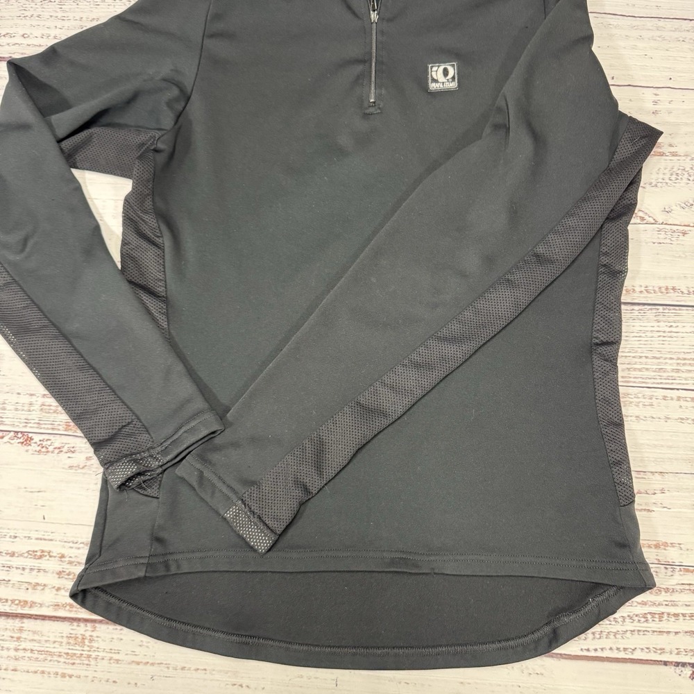 Pearl Izumi Women's 1/4 Zip Long Sleeve Black Riding Pullover Hi Low Size Large - Picture 5 of 10